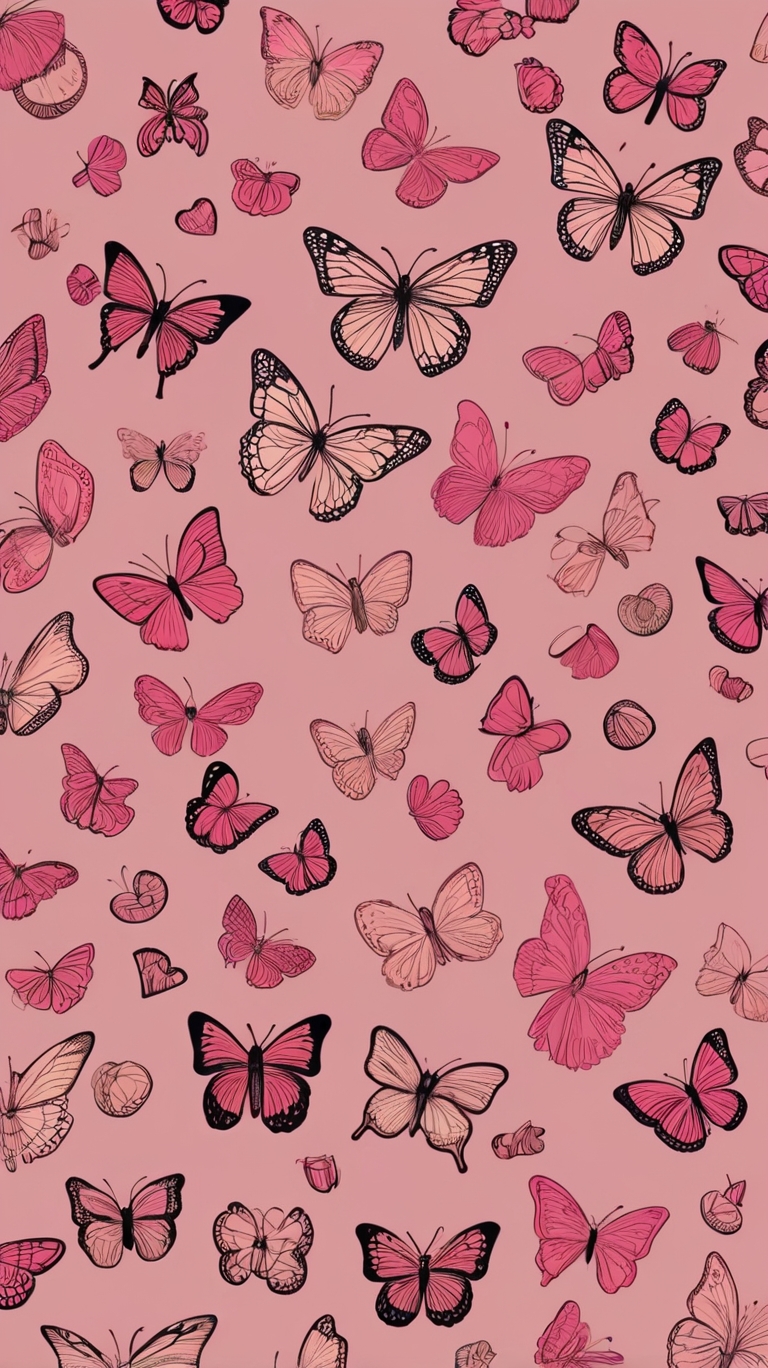 Cute Preppy Butterfly’s Wallpaper, iphone wallpaper