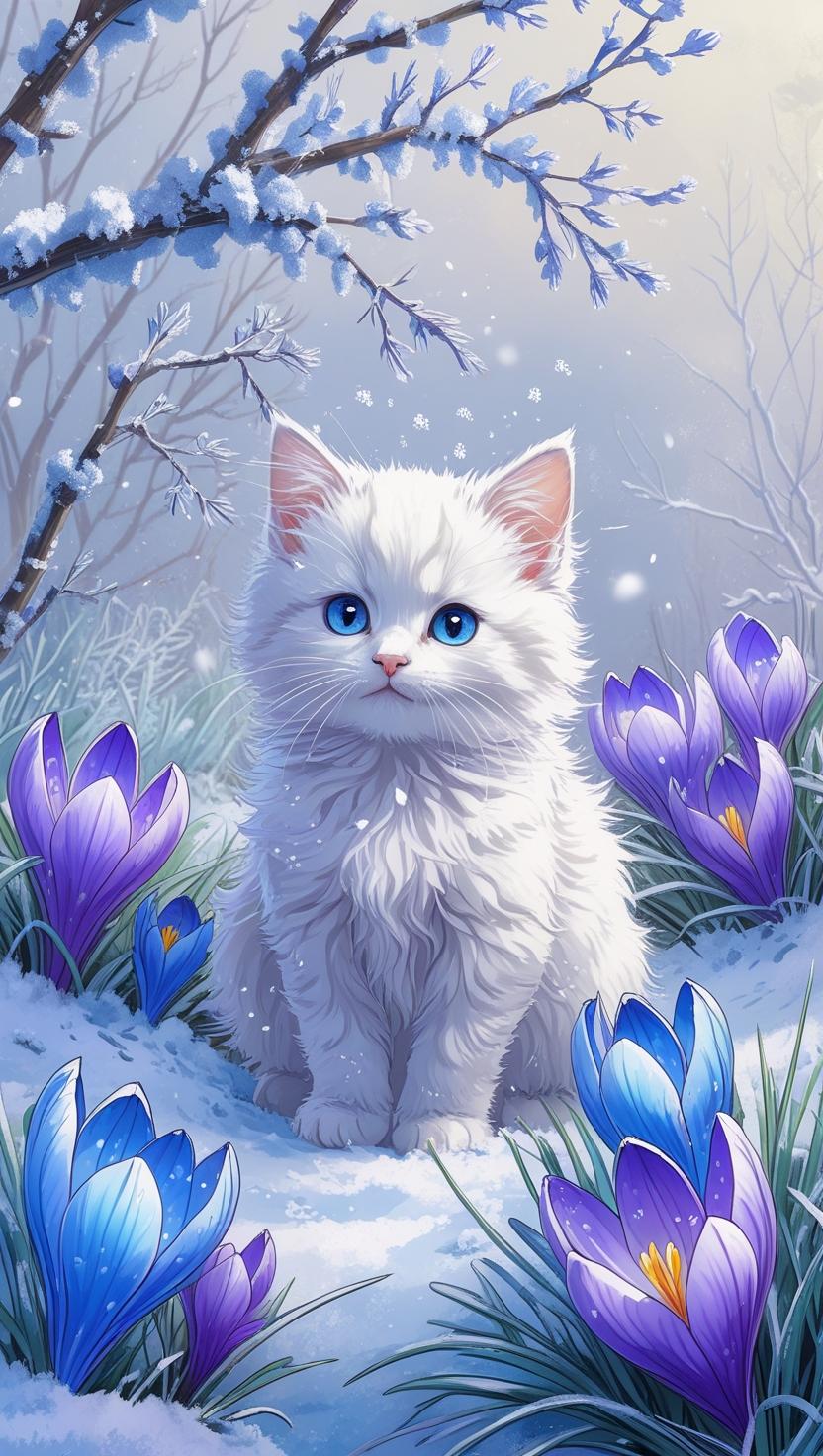 Cute Cat’s Mobile , I Phone HD Wallpaper